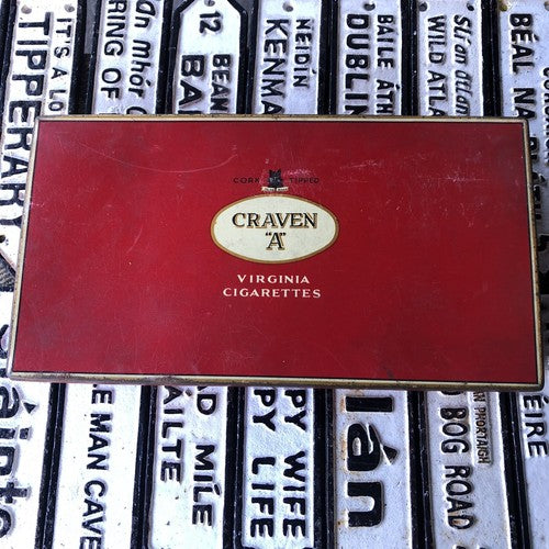 Craven A Virginia Cigs Tin With Vintage Matches
