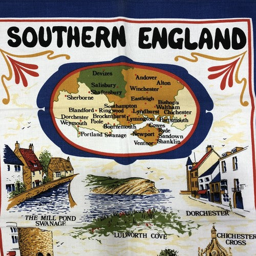 Southern England Vintage Tea Towel