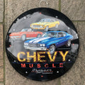 Chevy Muscle 40 Cms Domed Metal Sign