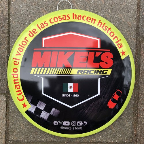 Mikels Racing 40 Cms Dome Metal Sign