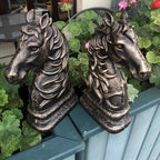 Horse Head Cast Iron Book Ends