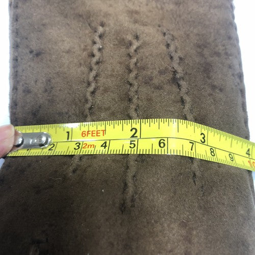 Sheepskin Genuine Light Chocolate Gloves See Condition All Photos Pair No 7