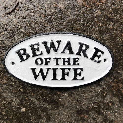 Beware Of Cast Iron Sign Bundle