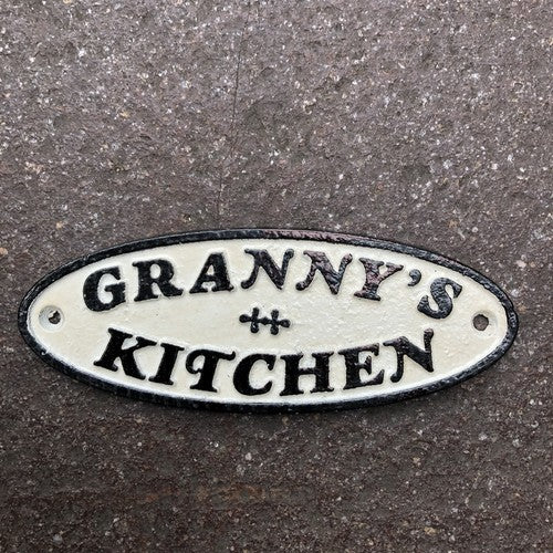 Grannyâs Kitchen Cast Iron Sign