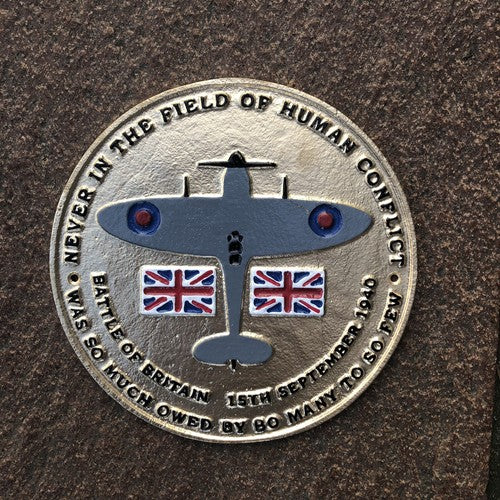 Never In The Field Of Human Conflict Aluminium Sign