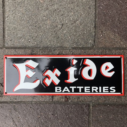 Exide Batteries Enamel Sign