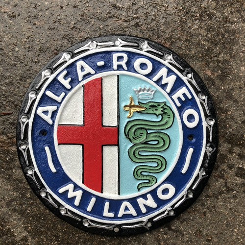 Alfa Romeo Milano Cast Iron Sign