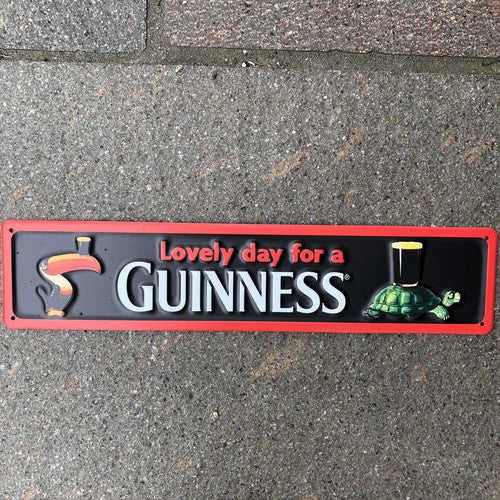 Lovely Day For A Guinness Tortoise Metal Sign