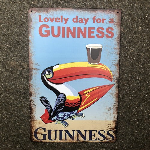 Guinness Lovely Day Metal Sign New Design