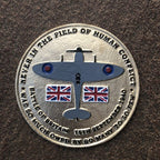 Never In The Field Of Human Conflict Aluminium Sign