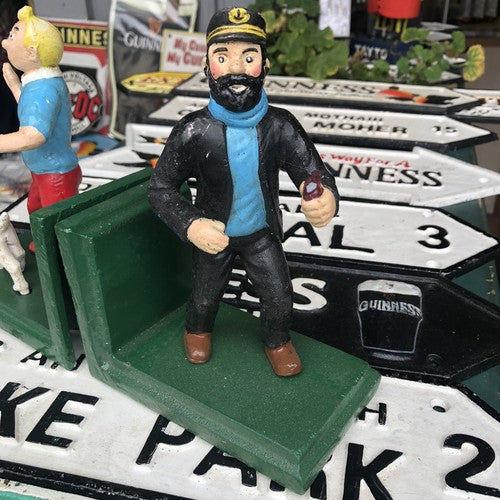 Tin Tin Cast Iron Bookends