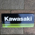 Kawasaki Enamel Sign