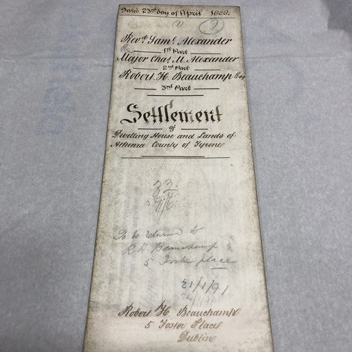 Vellum Indenture Documents 1888