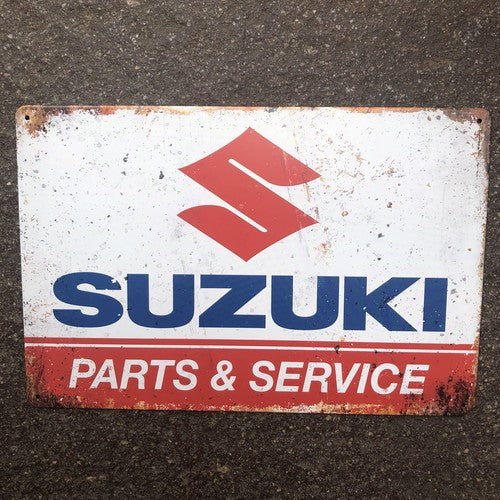 Suzuki Parts & Service Metal Sign New Design