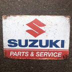 Suzuki Parts & Service Metal Sign New Design