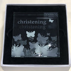 Spaceform Christening Glass Block 3 Inches Square Very Fine Scratch On Front