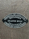 Darnell Ry Carriage Builders Sheffield Cast Iron Sign