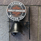 Harley Davidson Cast Iron Bell & Key Rack