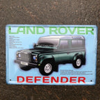 Land Rover Defender Metal Sign New Design