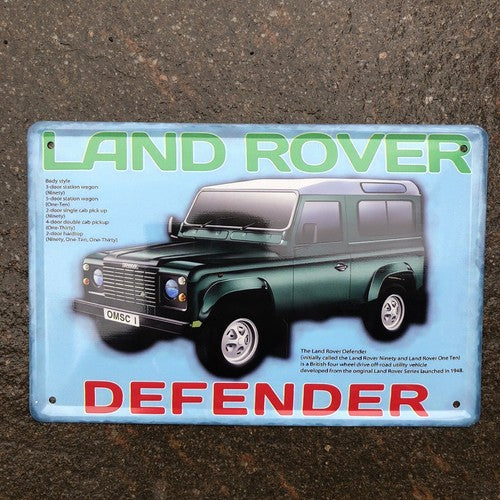 Land Rover Defender Metal Sign New Design