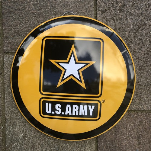 U S Army 40 Cms Domed Metal Sign