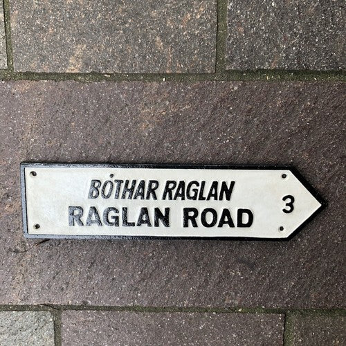 Raglan Road Cast Iron Street Sign
