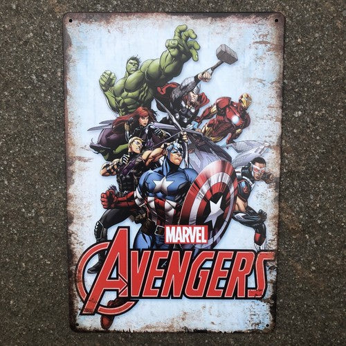 Marvel Avengers Metal Sign New Design