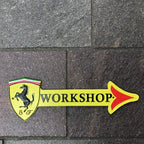 Ferrari Cast Iron Workshop Arrow Cast Iron Sign