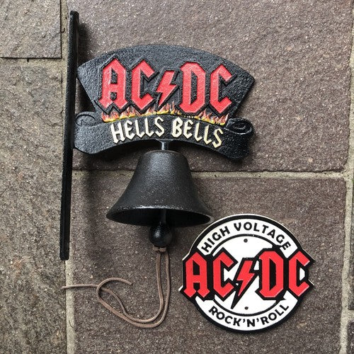 AC/DC Sign & Bell Cast Iron