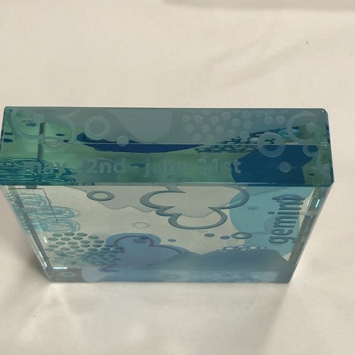 Spaceform Gemini Glass Block 3 Inches Square Boxed