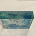 Spaceform Gemini Glass Block 3 Inches Square Boxed