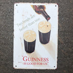 Guinness Two Heads Are Better Than One Heavy Gauge Metal Sign
