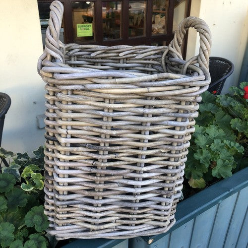 Square Log Basket Handmade