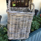 Square Log Basket Handmade