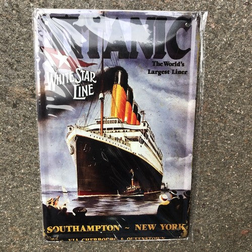 Titanic White Star Line Metal Sign