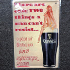 Bundle Of 3 Metal Drink Signs