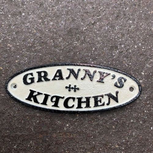 Grannyâs Kitchen Cast Iron Sign
