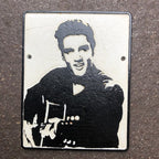 Elvis Cast Iron plaque