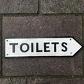 Toilets Cast Iron Sign