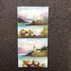 Pair Of Hand painted Vintage English Made Tiles