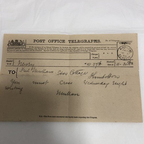 Post Office Telegraph Forms Seven Edwardian (1903)