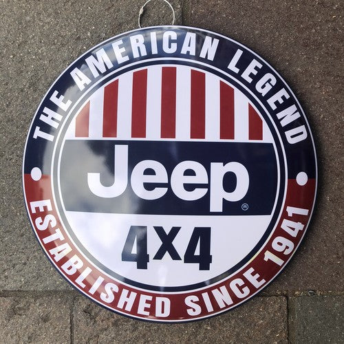 Jeep 40 Cms Dome Metal Sign