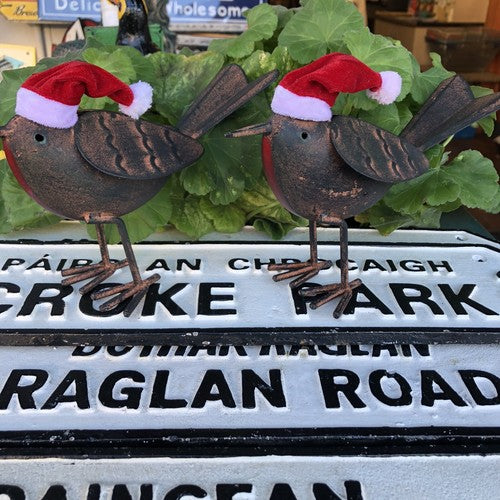 Pair Of Santa Robins