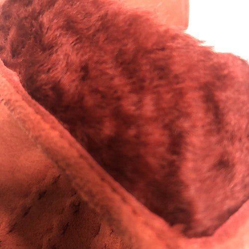Sheepskin Genuine Gloves Rust Colour See All Photos Pair No6