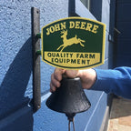 John Deere Cast Iron Bell & Key Rack