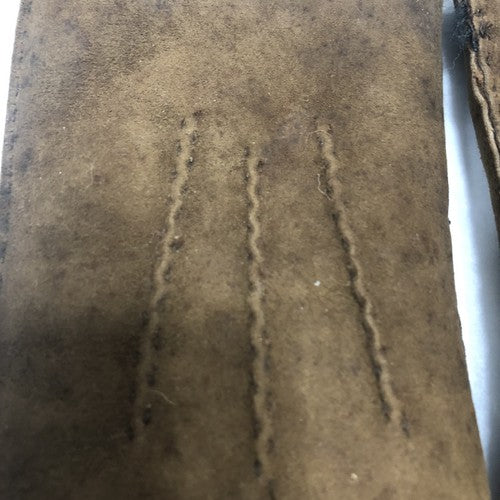 Sheepskin Genuine Light Chocolate Gloves See Condition All Photos Pair No 7