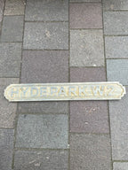 Hyde Park W2 Vintage Style Wooden Sign