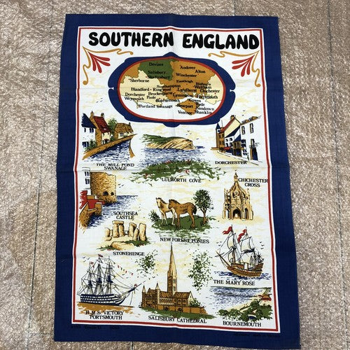 Southern England Vintage Tea Towel