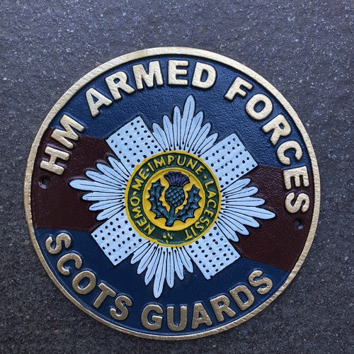 HM Armed Forces Scots Guards Cast Iron Sign