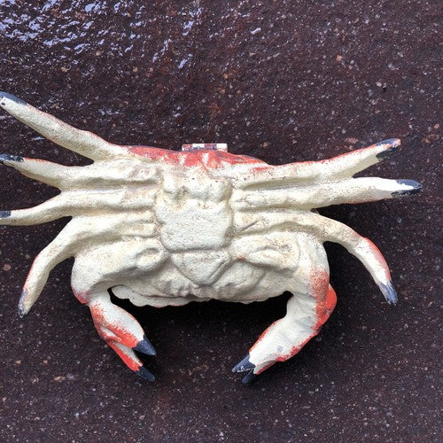 Crab Cast Iron Hinged Lid Trinket Box